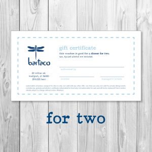 Dinner Gift Certificates for 2 (7004 Westport)