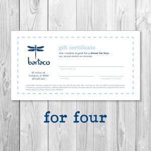 Dinner Gift Certificates for 4 (7004 Westport)