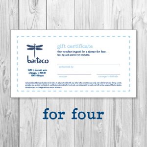 Dinner Gift Certificates for 4 (7037 Bucktown)