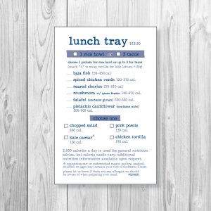 Lunch Tray Cards (7002)
