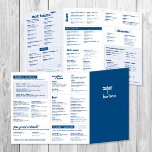 Caddy Trifold Menu (7027)